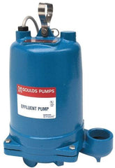 Goulds Pumps - 1/2 hp, 115 Amp Rating, 115 Volts, Capacitor Start Operation, Effluent Pump - 1 Phase, Cast Iron Housing - Top Tool & Supply