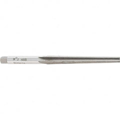 Interstate - 1/4" Small End, 0.38" Large End, 11/32" Shank, 3-1/8" Flute, Brown and Sharpe Taper Reamer #2 - Top Tool & Supply