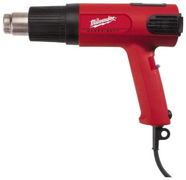 Milwaukee Tool - 90 to 1,100°F Heat Setting, 7 to 16 CFM Air Flow, Heat Gun - 120 Volts, 12.5 Amps, 1,500 Watts, 11.5' Cord Length - Top Tool & Supply