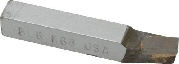 Made in USA - 3/8 x 3/8" Shank, Lead Angle Turning Single Point Tool Bit - BL-6, Grade K68 - Exact Industrial Supply