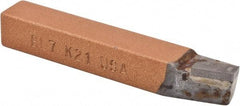 Made in USA - 7/16 x 7/16" Shank, Lead Angle Turning Single Point Tool Bit - BL-7, Grade K21 - Exact Industrial Supply