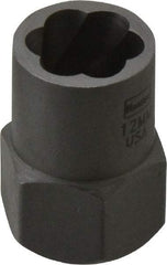 Irwin Hanson - 3/8" Drive Reverse Spiral Flute Hex Bolt Remover - 12mm Hex, 2" OAL - Top Tool & Supply