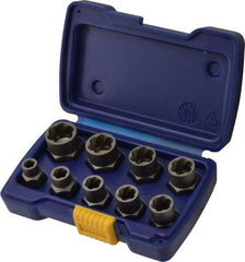 Irwin Hanson - 9 Piece Bolt Extractor Set - 3/8" Drive, Molded Plastic Case - Top Tool & Supply