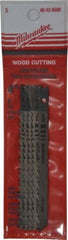Milwaukee Tool - 4" Long, 6 Teeth per Inch, High Carbon Steel Jig Saw Blade - Toothed Edge, 0.2813" Wide x 0.043" Thick, U-Shank - Top Tool & Supply