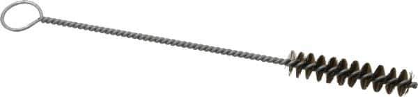 PRO-SOURCE - 2-1/2" Long x 9/16" Diam Steel Twisted Wire Bristle Brush - Single Spiral, 9" OAL, 0.008" Wire Diam, 0.142" Shank Diam - Top Tool & Supply