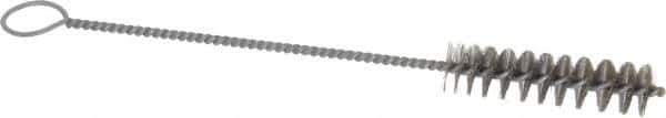PRO-SOURCE - 2-1/2" Long x 11/16" Diam Steel Twisted Wire Bristle Brush - Single Spiral, 9" OAL, 0.008" Wire Diam, 0.142" Shank Diam - Top Tool & Supply