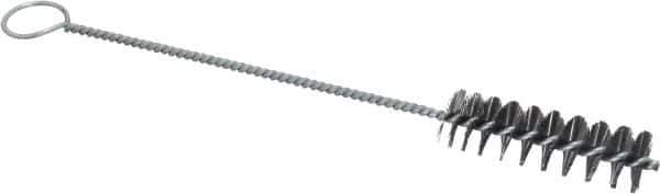 PRO-SOURCE - 2-1/2" Long x 3/4" Diam Steel Twisted Wire Bristle Brush - Single Spiral, 9" OAL, 0.008" Wire Diam, 0.142" Shank Diam - Top Tool & Supply
