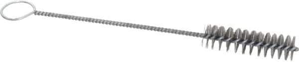 PRO-SOURCE - 3" Long x 13/16" Diam Steel Twisted Wire Bristle Brush - Single Spiral, 10" OAL, 0.008" Wire Diam, 0.16" Shank Diam - Top Tool & Supply