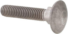 Value Collection - M5x0.8 25mm Length Under Head, Standard Square Neck, Carriage Bolt - Austenitic Grade A2 Stainless Steel, - Top Tool & Supply