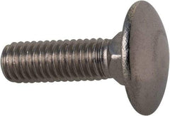 Value Collection - M6x1 20mm Length Under Head, Standard Square Neck, Carriage Bolt - Austenitic Grade A2 Stainless Steel, - Top Tool & Supply