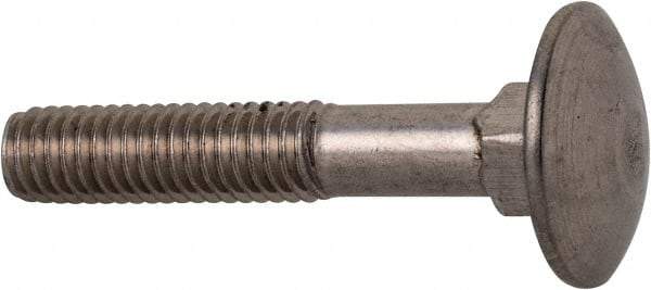 Value Collection - M6x1 35mm Length Under Head, Standard Square Neck, Carriage Bolt - Austenitic Grade A2 Stainless Steel, - Top Tool & Supply