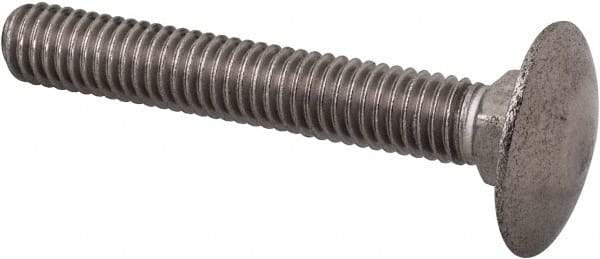 Value Collection - M6x1 40mm Length Under Head, Standard Square Neck, Carriage Bolt - Austenitic Grade A2 Stainless Steel, - Top Tool & Supply