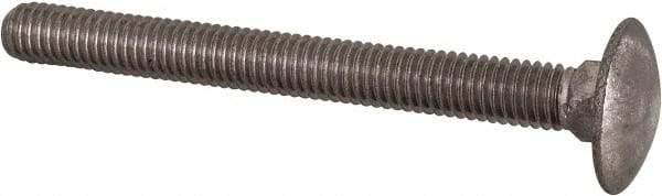 Value Collection - M6x1 60mm Length Under Head, Standard Square Neck, Carriage Bolt - Austenitic Grade A2 Stainless Steel, - Top Tool & Supply