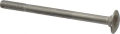 Value Collection - M6x1 80mm Length Under Head, Standard Square Neck, Carriage Bolt - Austenitic Grade A2 Stainless Steel, - Top Tool & Supply