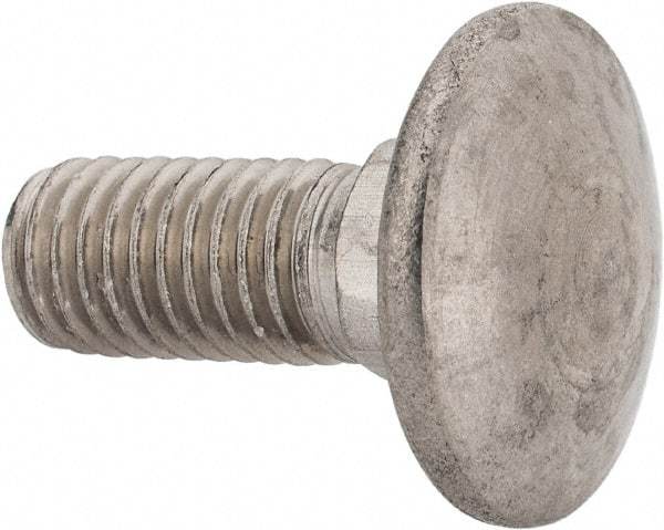 Value Collection - M10x1.5 25mm Length Under Head, Standard Square Neck, Carriage Bolt - Austenitic Grade A2 Stainless Steel, - Top Tool & Supply