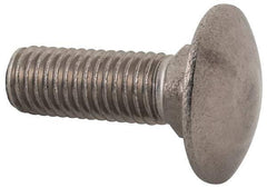 Value Collection - M10x1.5 30mm Length Under Head, Standard Square Neck, Carriage Bolt - Austenitic Grade A2 Stainless Steel, - Top Tool & Supply