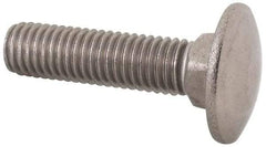 Value Collection - M10x1.5 40mm Length Under Head, Standard Square Neck, Carriage Bolt - Austenitic Grade A2 Stainless Steel, - Top Tool & Supply