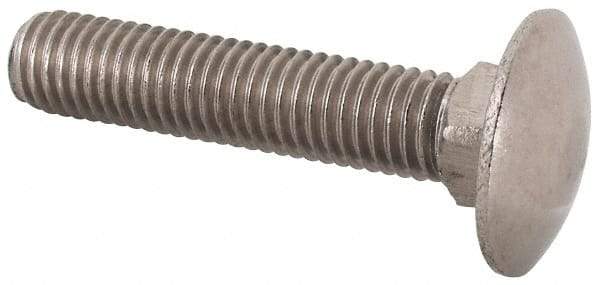 Value Collection - M10x1.5 50mm Length Under Head, Standard Square Neck, Carriage Bolt - Austenitic Grade A2 Stainless Steel, - Top Tool & Supply