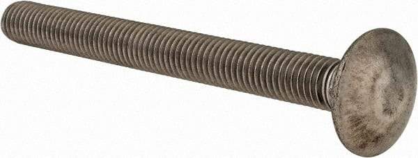 Value Collection - M10x1.5 100mm Length Under Head, Standard Square Neck, Carriage Bolt - Austenitic Grade A2 Stainless Steel, - Top Tool & Supply