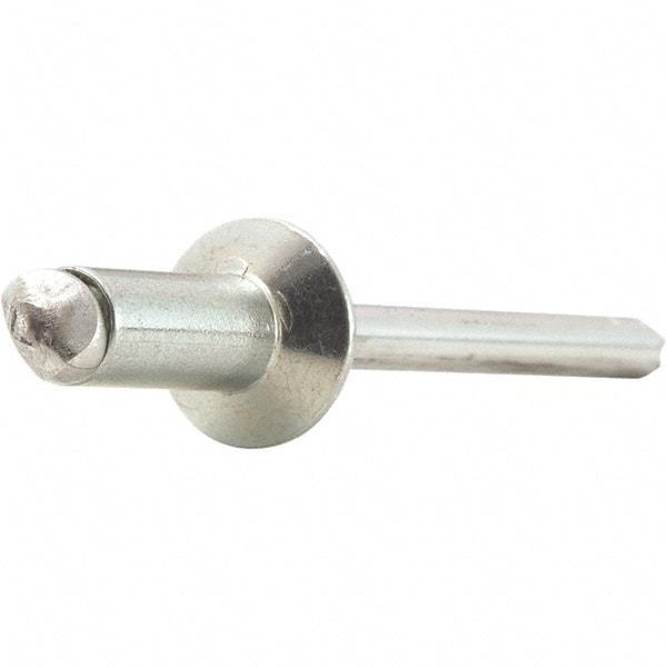 STANLEY Engineered Fastening - Size 4 Countersunk Head Steel Open End Blind Rivet - Steel Mandrel, 0.063" to 1/8" Grip, 1/8" Head Diam, 0.129" to 0.133" Hole Diam, 0.078" Body Diam - Top Tool & Supply