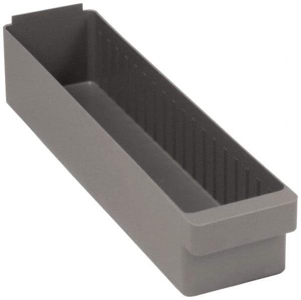 Quantum Storage - 23-7/8" Deep, Red High-Impact Polystyrene Drawer Bin - 4-5/8" High x 5-9/16" Wide x 23-7/8" Long - Top Tool & Supply