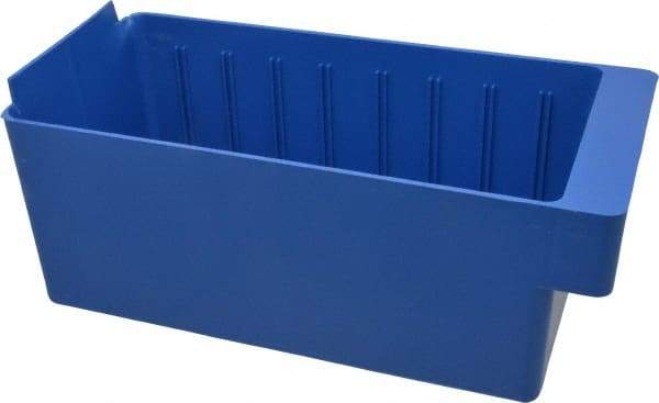 Quantum Storage - 11-5/8" Deep, Blue High-Impact Polystyrene Drawer Bin - 4-5/8" High x 5-9/16" Wide x 11-5/8" Long - Top Tool & Supply