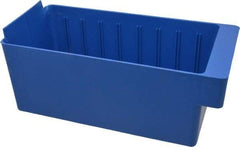 Quantum Storage - 11-5/8" Deep, Blue High-Impact Polystyrene Drawer Bin - 4-5/8" High x 5-9/16" Wide x 11-5/8" Long - Top Tool & Supply