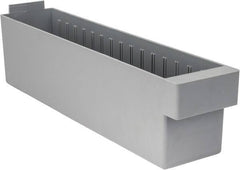 Quantum Storage - 17-5/8" Deep, Gray High-Impact Polystyrene Drawer Bin - 4-5/8" High x 3-3/4" Wide x 17-5/8" Long - Top Tool & Supply