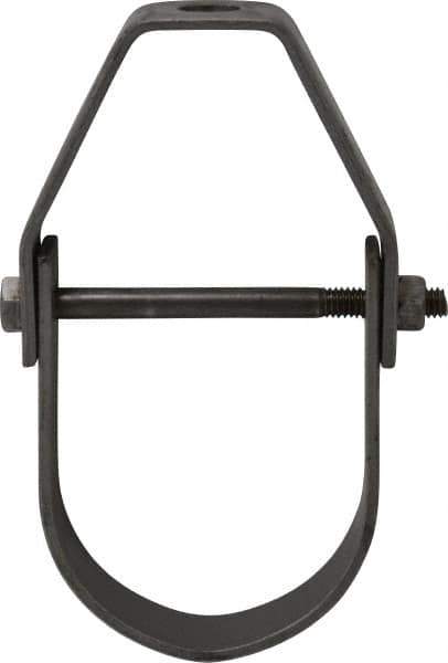 Empire - 2-1/2" Pipe, 1/2" Rod, Carbon Steel Adjustable Clevis Hanger - Black - Top Tool & Supply