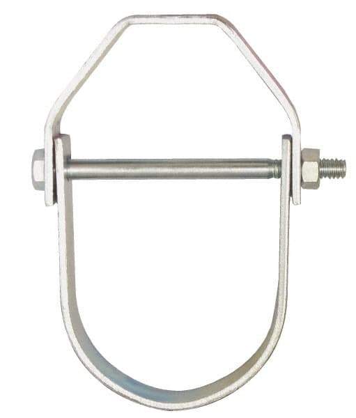 Empire - 3-1/2" Pipe, 1/2" Rod, Carbon Steel Adjustable Clevis Hanger - Electro Galvanized - Top Tool & Supply