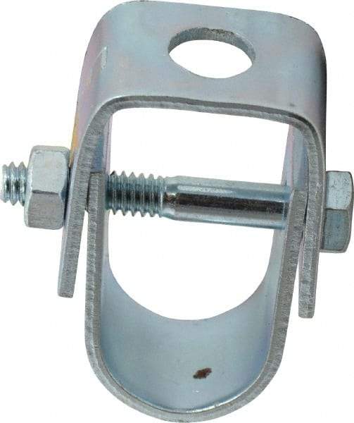 Empire - 1/2" Pipe, 3/8" Rod, Carbon Steel Adjustable Clevis Hanger - Electro Galvanized - Top Tool & Supply