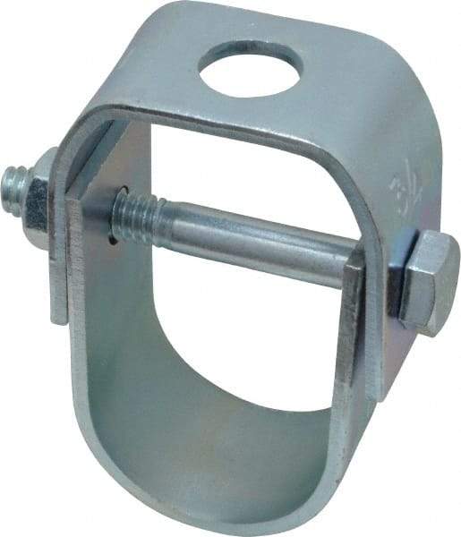 Empire - 3/4" Pipe, 3/8" Rod, Carbon Steel Adjustable Clevis Hanger - Electro Galvanized - Top Tool & Supply