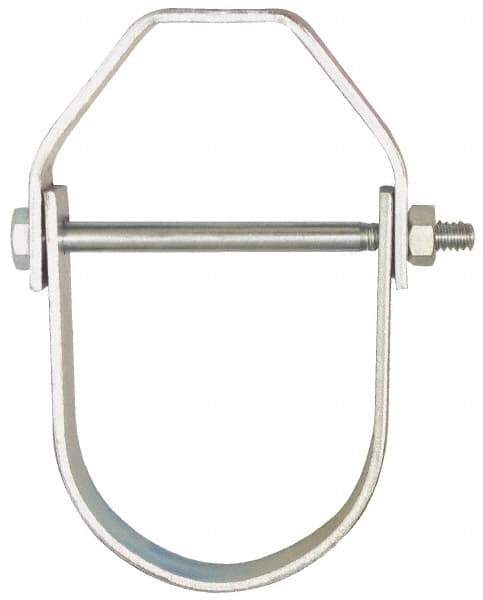 Empire - 8" Pipe, 7/8" Rod, Carbon Steel Adjustable Clevis Hanger - Electro Galvanized - Top Tool & Supply