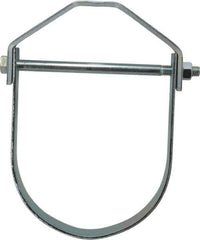 Empire - 6" Pipe, 3/4" Rod, Carbon Steel Adjustable Clevis Hanger - Electro Galvanized - Top Tool & Supply