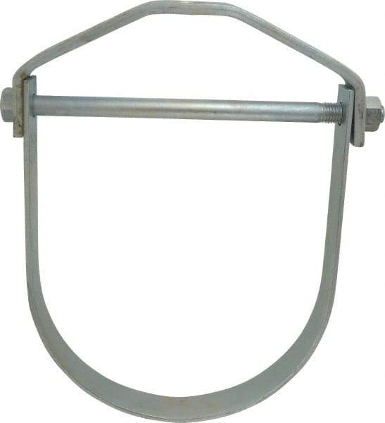 Empire - 10" Pipe, 7/8" Rod, Carbon Steel Adjustable Clevis Hanger - Electro Galvanized - Top Tool & Supply