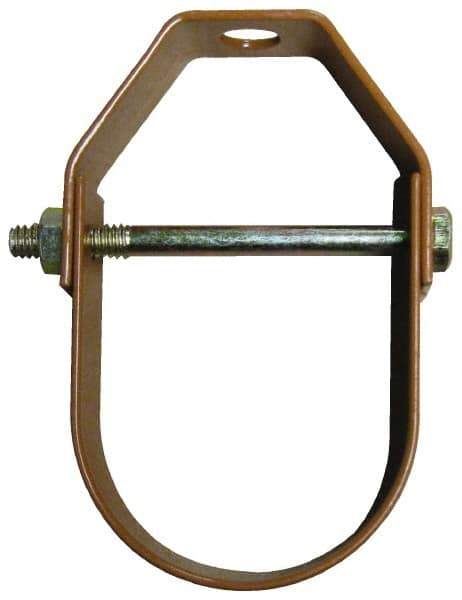 Empire - 5" Pipe, 5/8" Rod, Carbon Steel Adjustable Clevis Hanger - Copper Plated - Top Tool & Supply