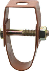 Empire - 1/2" Pipe, 3/8" Rod, Carbon Steel Adjustable Clevis Hanger - Copper Plated - Top Tool & Supply