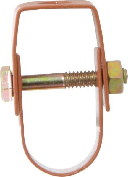 Empire - 3/4" Pipe, 3/8" Rod, Carbon Steel Adjustable Clevis Hanger - Copper Plated - Top Tool & Supply