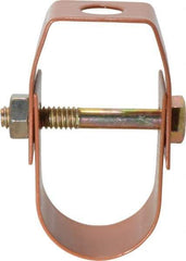 Empire - 1" Pipe, 3/8" Rod, Carbon Steel Adjustable Clevis Hanger - Copper Plated - Top Tool & Supply