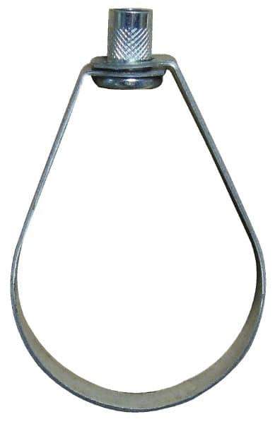 Empire - 2-1/2" Pipe, 1/2" Rod, Carbon Steel Emlok Swivel Ring Hanger - Pre-Galvanized, 600 Lb Capacity - Top Tool & Supply