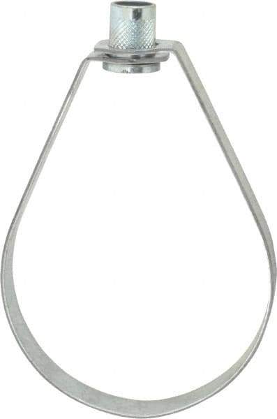 Empire - 4" Pipe, 5/8" Rod, Carbon Steel Emlok Swivel Ring Hanger - Pre-Galvanized, 1,250 Lb Capacity - Top Tool & Supply