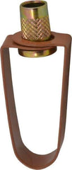 Empire - 1/2" Pipe, 3/8" Rod, Carbon Steel Emlok Swivel Ring Hanger - Copper Plated, 400 Lb Capacity - Top Tool & Supply