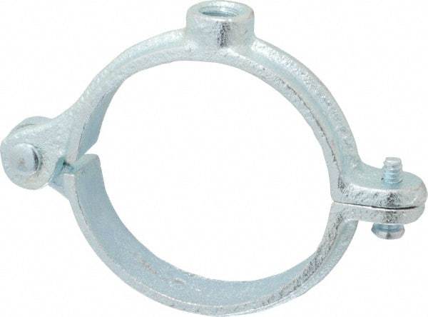 Empire - 2" Pipe, 3/8" Rod, Malleable Iron Split Ring Hanger - Electro Galvanized, 180 Lb Capacity - Top Tool & Supply