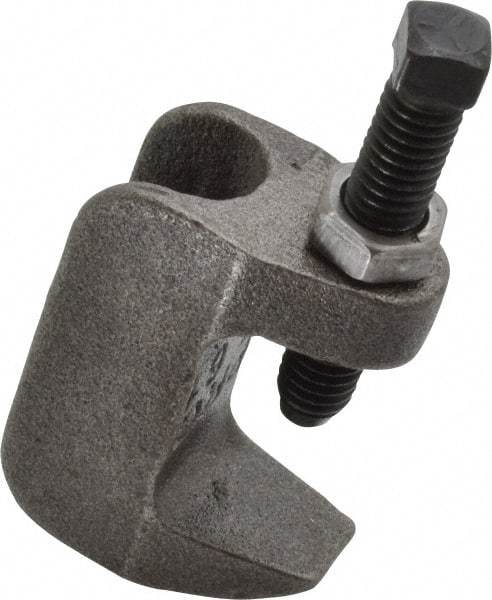 Empire - 1-1/4" Max Flange Thickness, 3/8" Rod Wide Jaw Top Beam Clamp - 400 Lb Capacity, Ductile Iron - Top Tool & Supply