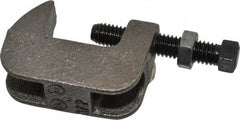 Empire - 1-1/4" Max Flange Thickness, 1/2" Rod Wide Jaw Top Beam Clamp - 500 Lb Capacity, Ductile Iron - Top Tool & Supply