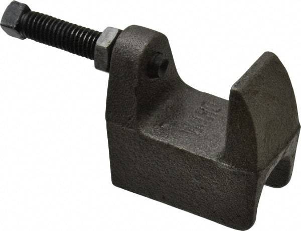 Empire - 1-1/4" Max Flange Thickness, 5/8" Rod Wide Jaw Top Beam Clamp - 800 Lb Capacity, Ductile Iron - Top Tool & Supply