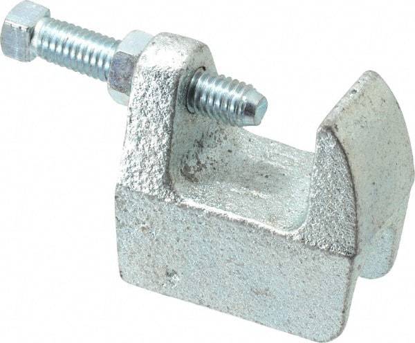 Empire - 1-1/4" Max Flange Thickness, 5/8" Rod Wide Jaw Top Beam Clamp - 800 Lb Capacity, Ductile Iron - Top Tool & Supply