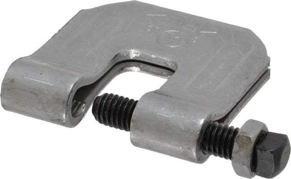 Empire - 3/4" Max Flange Thickness, 3/8" Rod C-Clamp with Locknut - 400 Lb Capacity, Carbon Steel - Top Tool & Supply