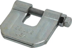 Empire - 3/4" Max Flange Thickness, 1/2" Rod C-Clamp with Locknut - 500 Lb Capacity, Carbon Steel - Top Tool & Supply