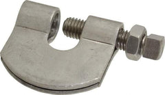 Empire - 3/4" Max Flange Thickness, 5/8" Rod C-Clamp with Locknut - 550 Lb Capacity, 304 Stainless Steel - Top Tool & Supply